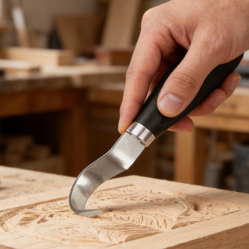 Wood Chisel Set - 5-teiliges Holzschnitzmesser-Set mit ergonomischem Holzgriff und