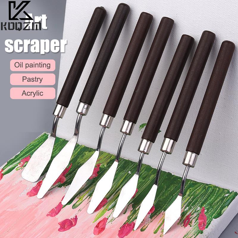 Drawknife Blade - 1-7Pcs Edelstahl Spachtel Kit Palette Gouache